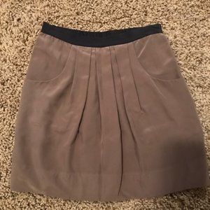 BCBG Maxazria 100% Silk Beige Tan Pocket Skirt 0